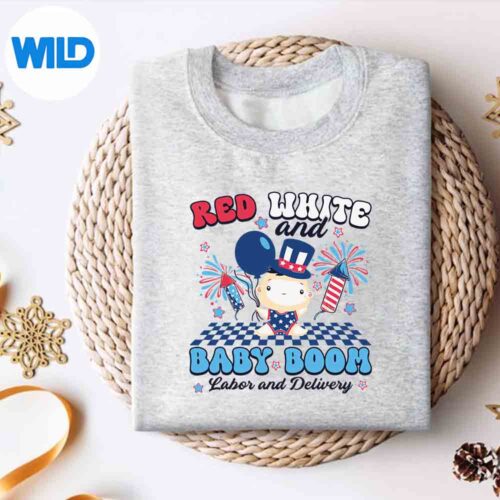 4th Of July Ld Nurse Red White Baby Boom Labor Delivery SVG PNG 4 4thOfJulyLdNurseRedWhiteBabyBoomLaborDeliverysweater
