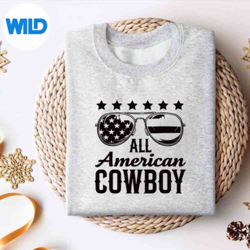 All American Cow Memorial Day 4th Of July Design for Cricut 4 AllAmericanCowMemorialDay4thOfJulysweater