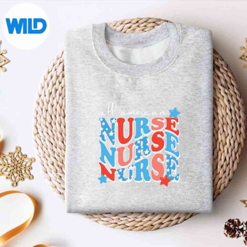 All American Nurse For Memorial Day And Th Of July Surprised Vintage SVG PNG Digital Download 4 AllAmericanNurseForMemorialDayAndThOfJulySurprisedVintagesweater