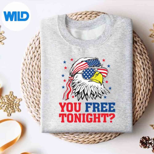 AreYouFreeTonight4thOfJulyIndependenceDayBaldEaglesweater