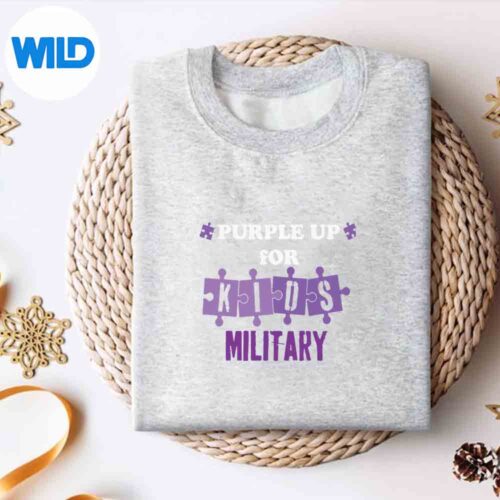 AutismPurpleUpForMilitaryMilitaryFamilySupportsweater