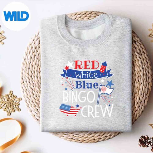 Bingo Crew Red White Blue American Patriotic Fourth Of July Silhouette SVG PNG Cut File 4 BingoCrewRedWhiteBlueAmericanPatrioticFourthOfJulysweater