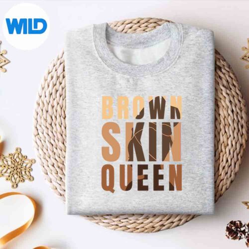 BlackMelaninQueenBrownSkinGirlJuneteenth4sweater