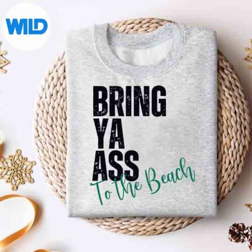 BringYaAssToTheBeachRetroDistressedsweater
