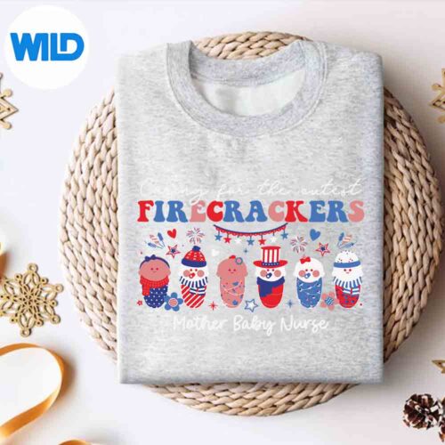 Caring For Cutest Firecrackers Mother Baby Nurse 4th Of July SVG PNG Download 4 CaringForCutestFirecrackersMotherBabyNurse4thOfJulysweater
