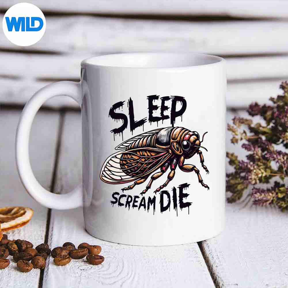 Cicada Sleep Scream Die Incect Bug Lover Entomologist Vector Design