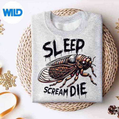 Cicada Sleep Scream Die Incect Bug Lover Entomologist Vector Design 4 CicadaSleepScreamDieIncectBugLoverEntomologistsweater