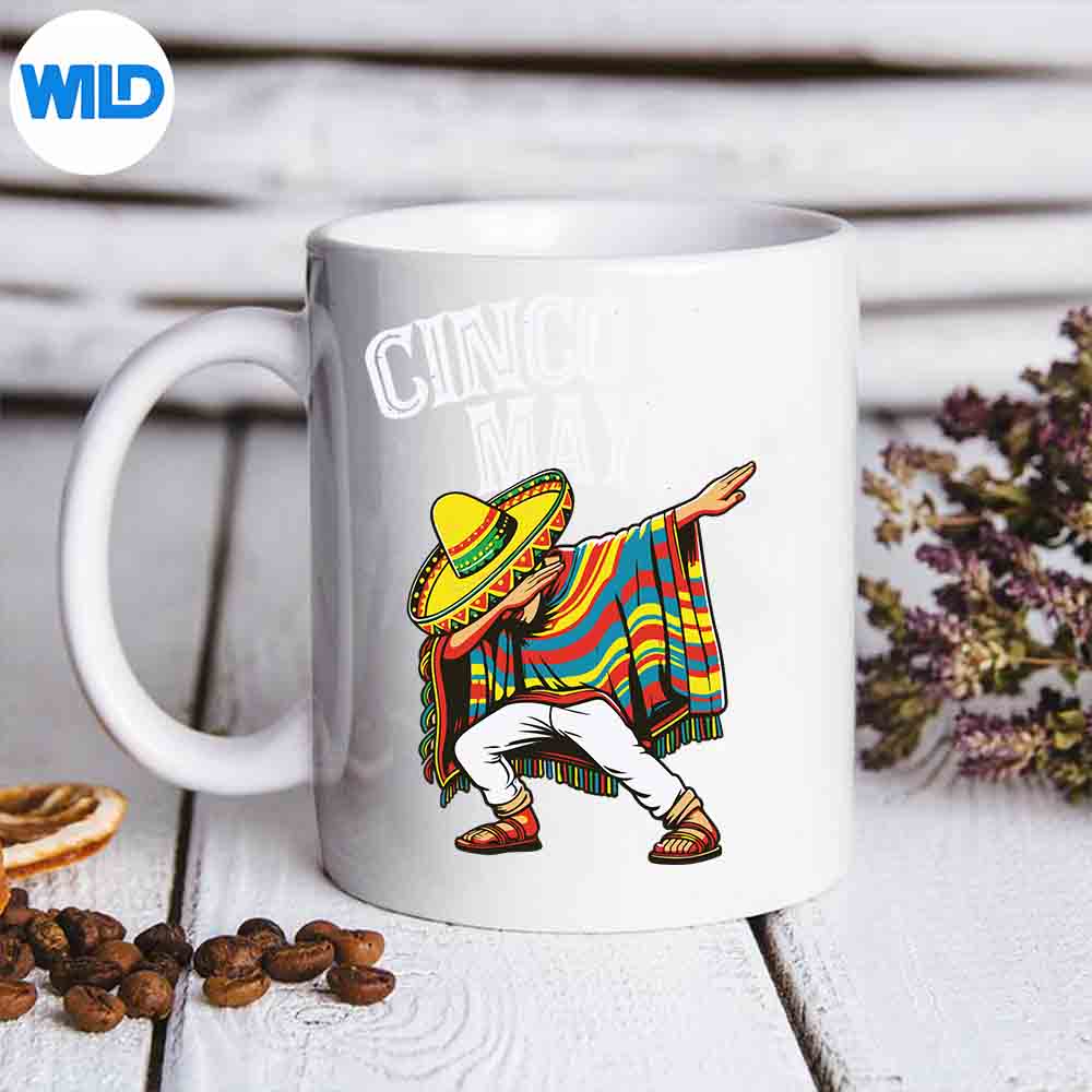 Cinco De Mayo Dabbing Mexican Poncho Sombrero Hat Digital Download