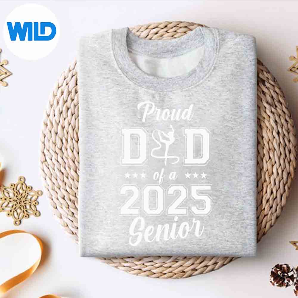 Alternative view of Class Of 2025 Gymnastics Dad Senior Gymnast Graduation Funny Excited Vector Design