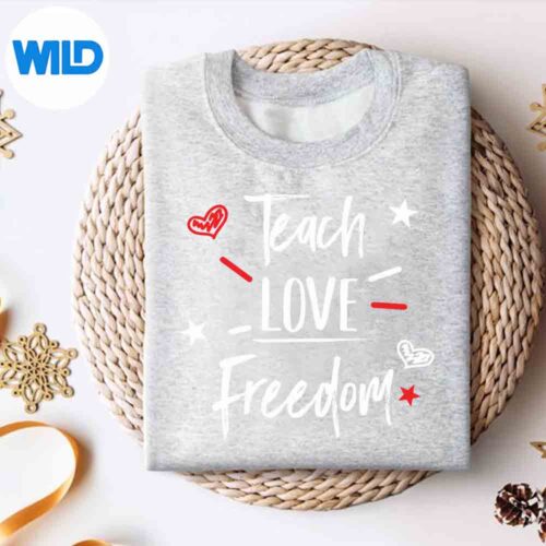 CuteThOfJulyOrMemorialDayTeacherRedWhiteAndBluesweater