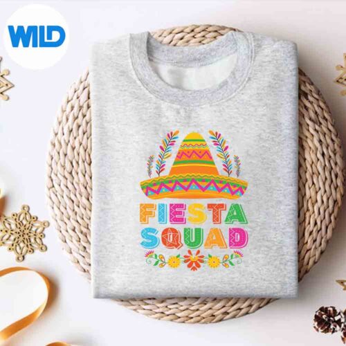 Fiesta Squad Tacos Mexican Party Fiesta Squad Cinco De Mayo Digital Design 4 FiestaSquadTacosMexicanPartyFiestaSquadCincoDeMayosweater