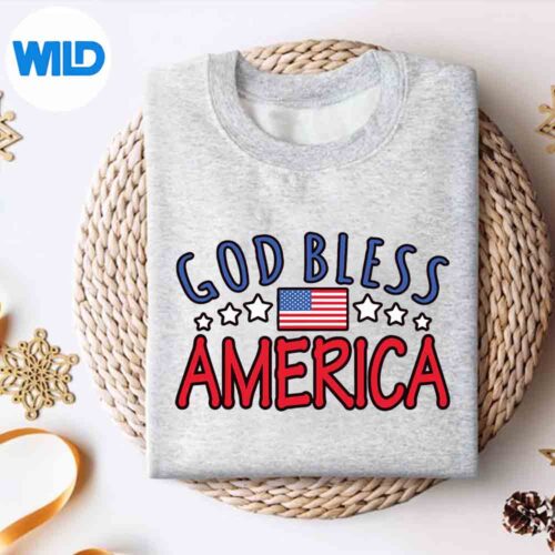 GodBlessAmericaUsaFlagMemorialDayVeteransweater