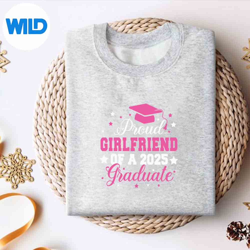 Alternative view of Graduation Party Proud Girlfriend Of A 2025 Graduate Vector Design