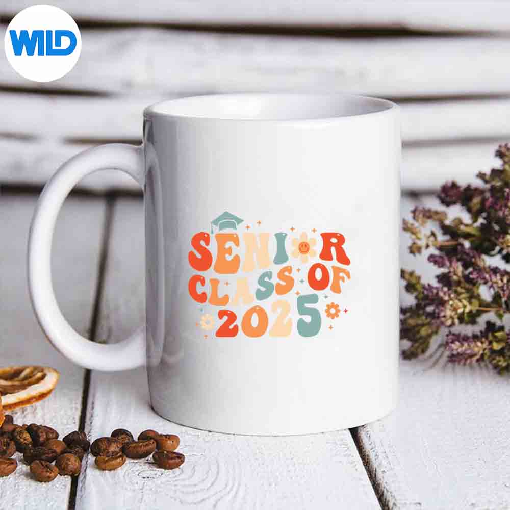 Groovy Senior Class Of 2025 Graduation 2025 Silhouette SVG PNG Cut File