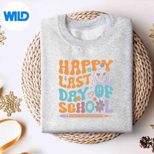 HappyLastDayOfSchoolGroovyTeacherStudentGraduationsweater