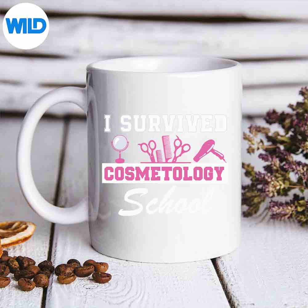 I Survived Cosmetology School Graduation Cosmetology Grad Vector Design 7 ISurvivedCosmetologySchoolGraduationCosmetologyGradmug