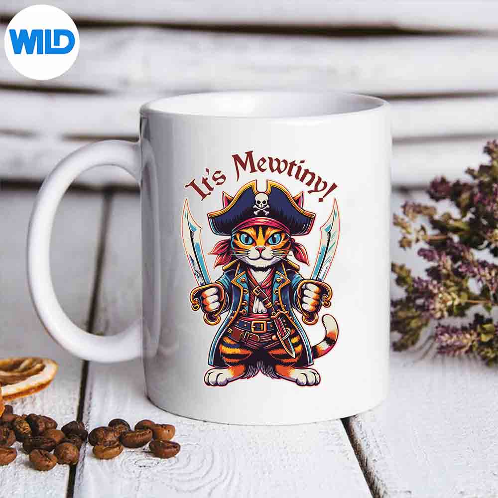 Its Mewtiny Cat Pirate Mutiny Vector Design