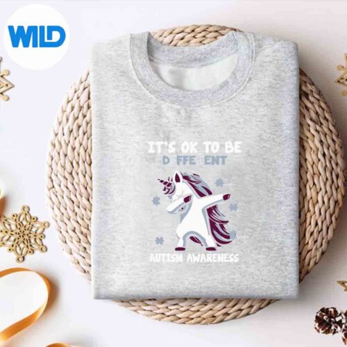 Its Ok To Be Different Autism Awareness Vector Design 4 ItsOkToBeDifferentAutismAwarenesssweater