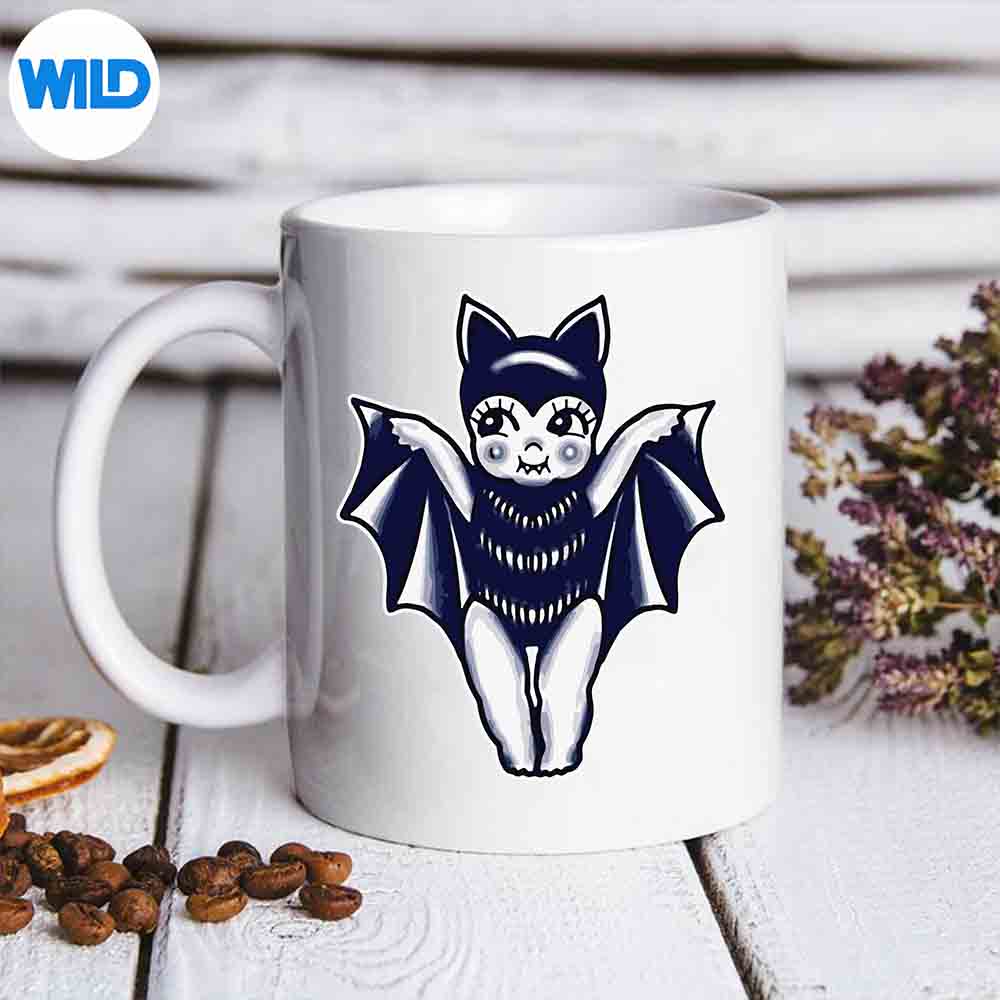 KewpieBabyVampireBatTraditionalTattooFlashmug