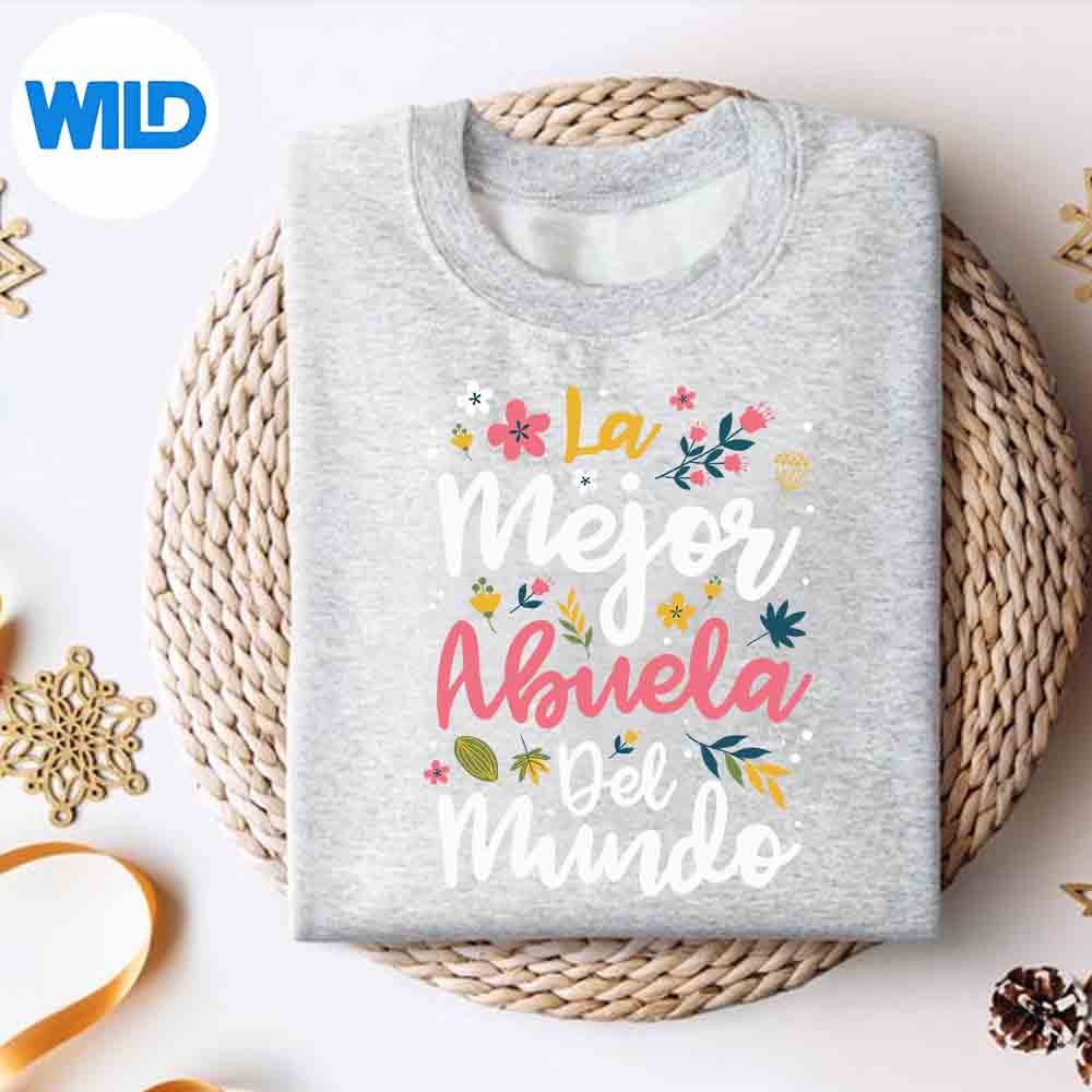 Alternative view of La Mejor Abuela Del Mundo Hispanic Grandma Mothers Day SVG PNG Digital Design