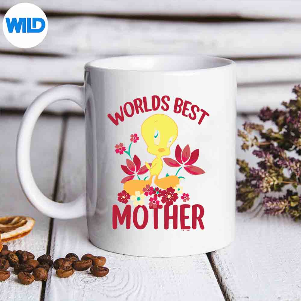 Looney Tunes Mothers Day Tweety Worlds Best Mom SVG PNG