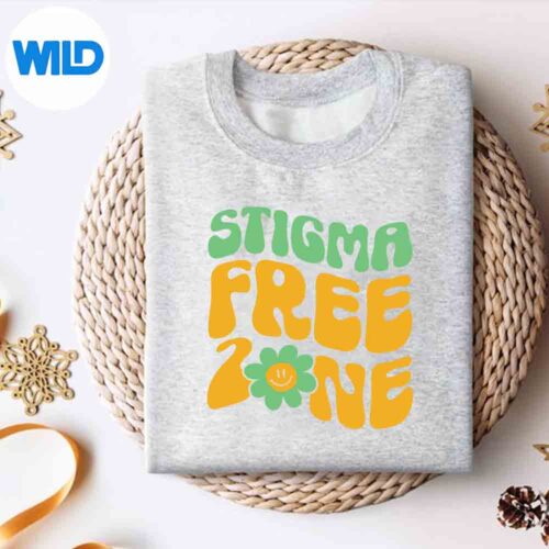 MentalHealthMattersStigmaFreeZoneGreenRibbonsweater