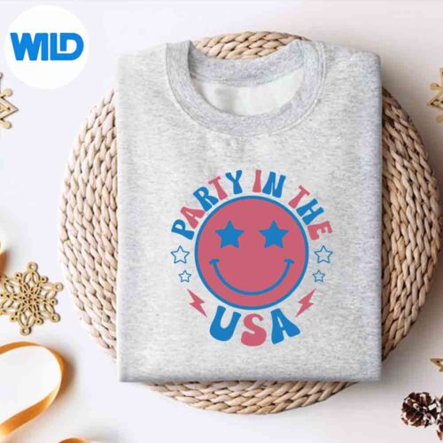 Party In The Usa 4th Of July Preppy Smile Positive Relax SVG PNG 4 PartyInTheUsa4thOfJulyPreppySmilePositiveRelaxsweater