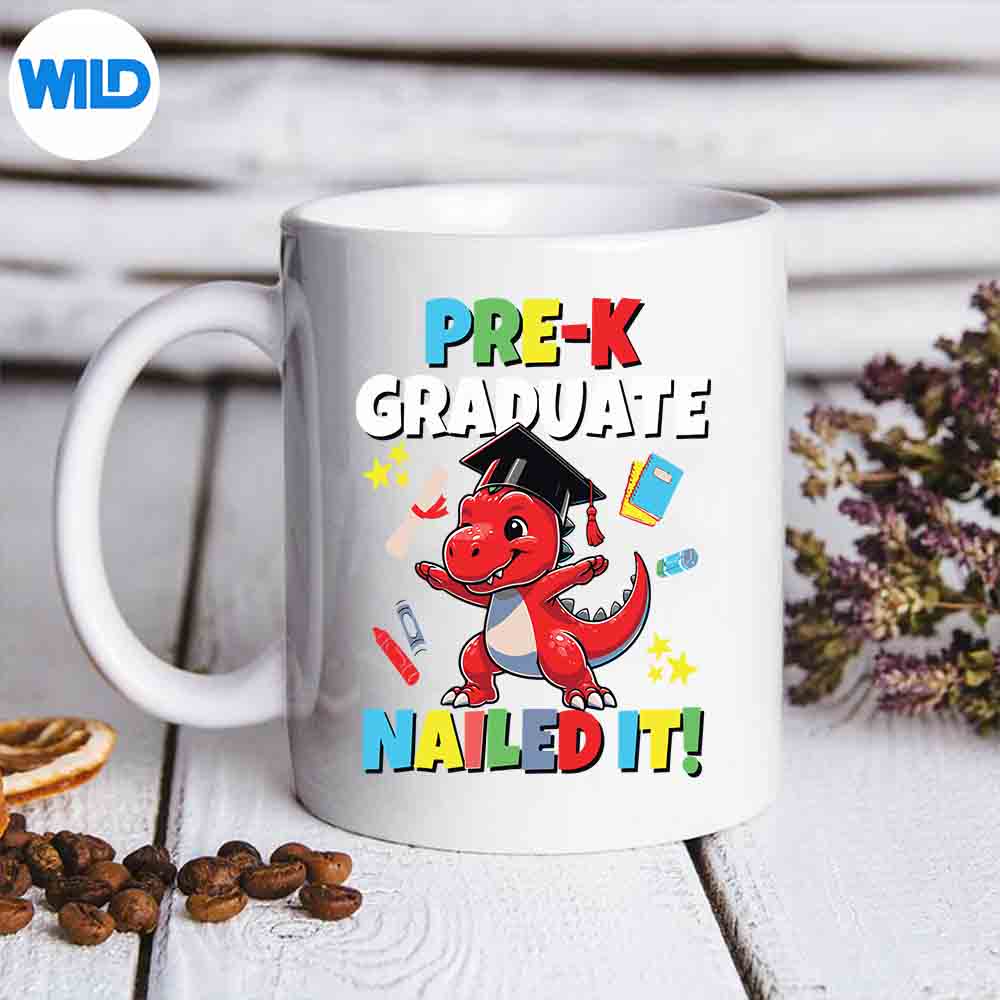 Preschool Graduate Nailed It Trex Dinosaur Prek Class PNG SVG for Cricut