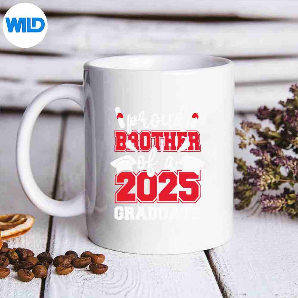 Proud Brother Of A 2025 Graduate Senior Family Graduation Silhouette SVG PNG