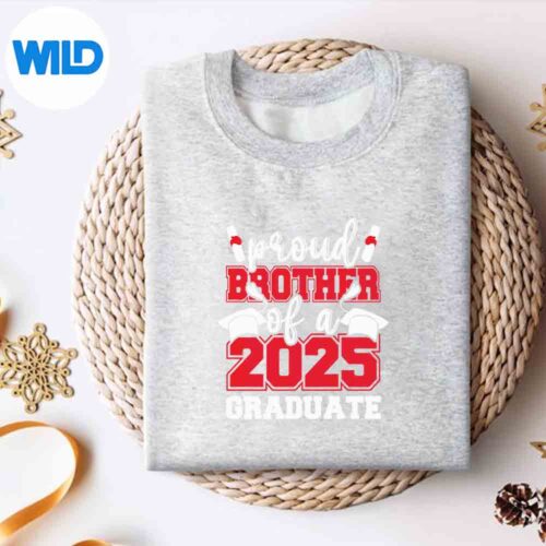 Proud Brother Of A 2025 Graduate Senior Family Graduation Silhouette SVG PNG 4 ProudBrotherOfA2025GraduateSeniorFamilyGraduationsweater
