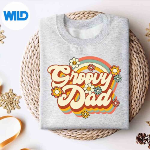 Retro Groovy Dad Family Hippie Costume PNG SVG for Cricut 4 RetroGroovyDadFamilyHippieCostumesweater
