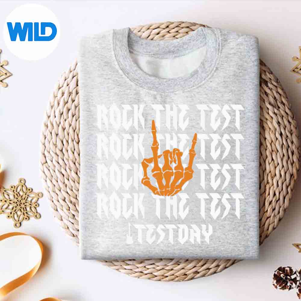 Rock The Test Testing Day Hand Skeleton Teacher Student Vector Design 2 Rock The Test Testing Day Hand Skeleton Teacher Student Vector Design - Image 2