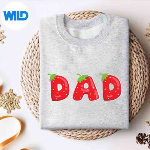 Strawberry Dad Fruit Family Matching Vector Design 4 StrawberryDadFruitFamilyMatchingsweater