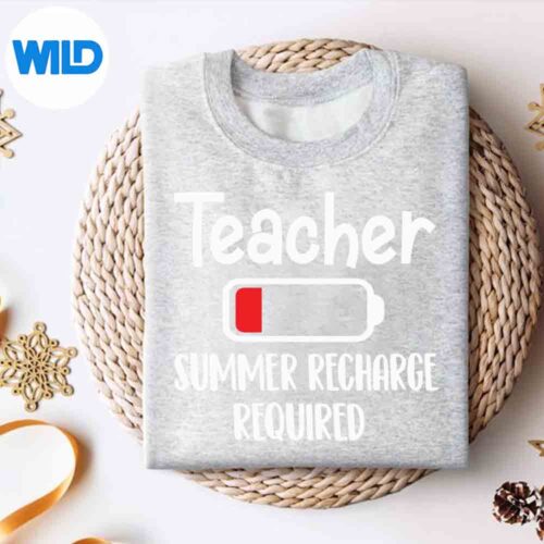 TeacherSummerRechargeRequiredLastDaySchoolsweater