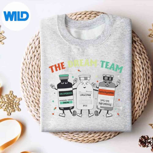 TheDreamNurseTeamRetroGroovyMedicalNursingPsychsweater