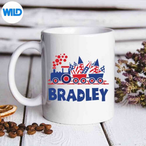 Train Toddler Name Bradley 4th Of July Patriotic Silhouette SVG PNG Cut File 5 TrainToddlerNameBradley4thOfJulyPatrioticmug