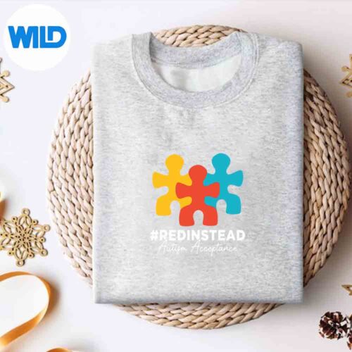 WearRedInsteadAcceptanceOfAutismAutisticsweater