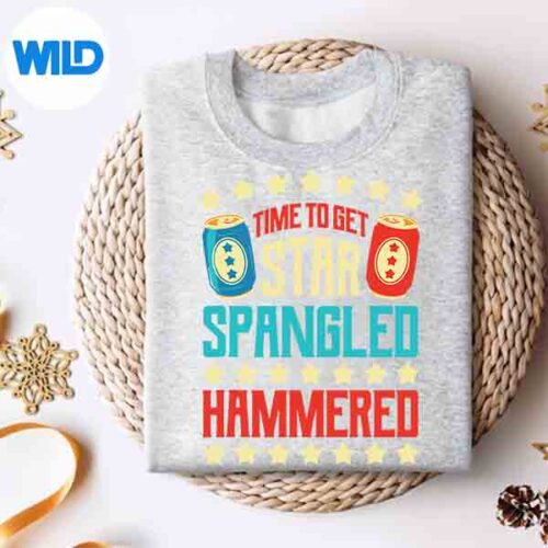 4thOfJulyBeerDrinkingTimeToGetStarSpangledHammeredsweater