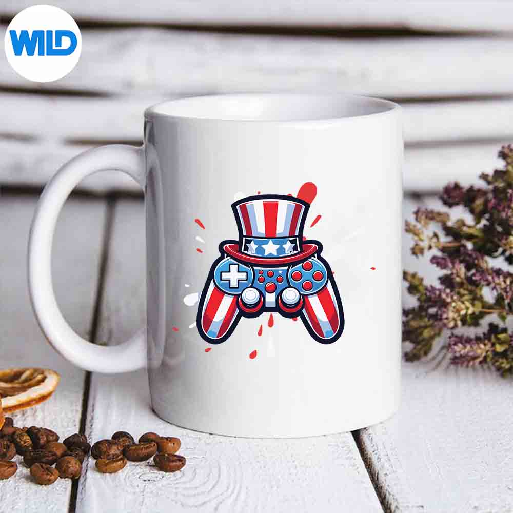 4thOfJulyVideoGameAmericanFlagUncleSamGamermug