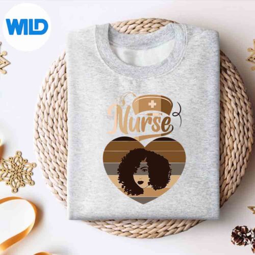 AfroBlackNurseMelaninAfricanAmericanNursesweater