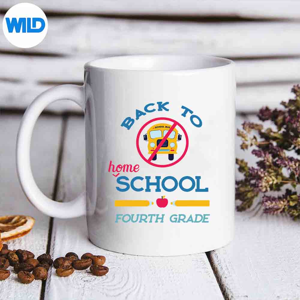 Back To Homeschool Fourth Grade School Teacher Silhouette SVG PNG Cut File