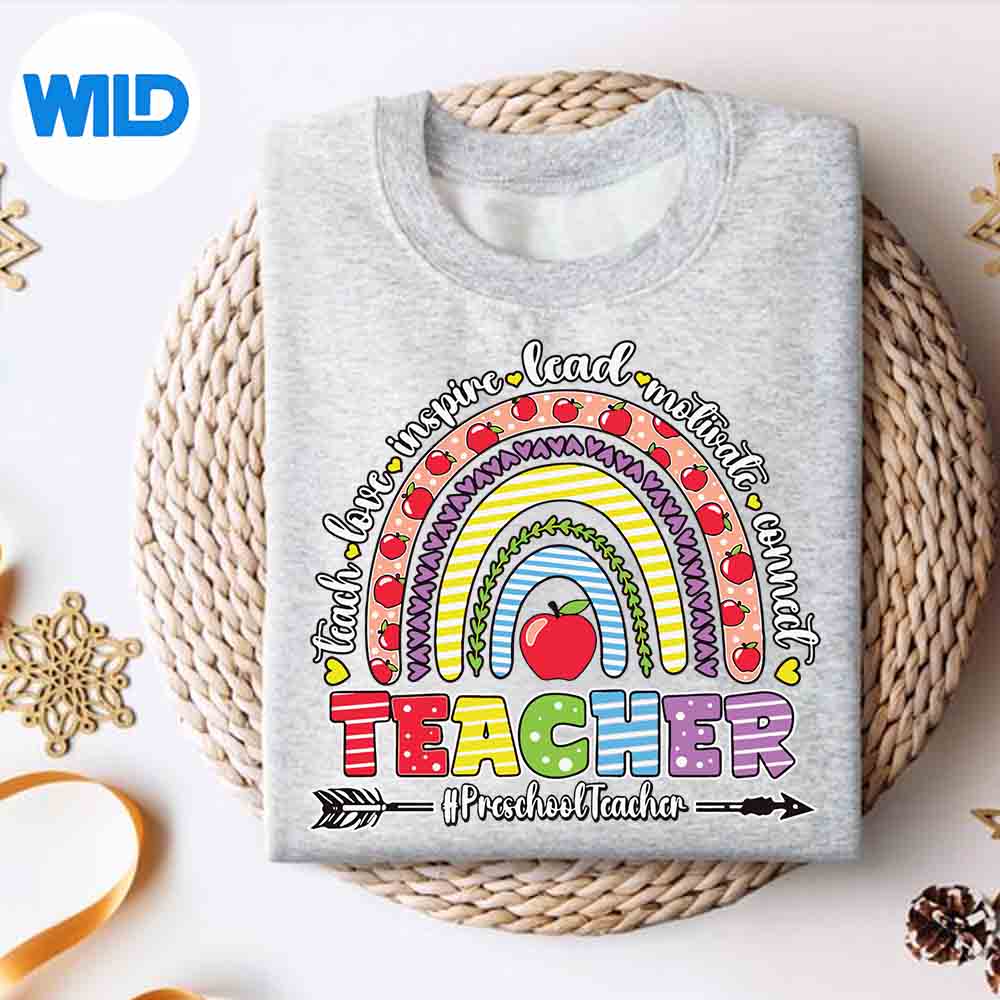 Alternative view of Back To School Teacher Preschool Teacher Funny Happy SVG PNG Cut File