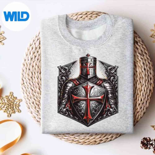 CrusaderKnightsTemplarDistressedChristianCrosssweater