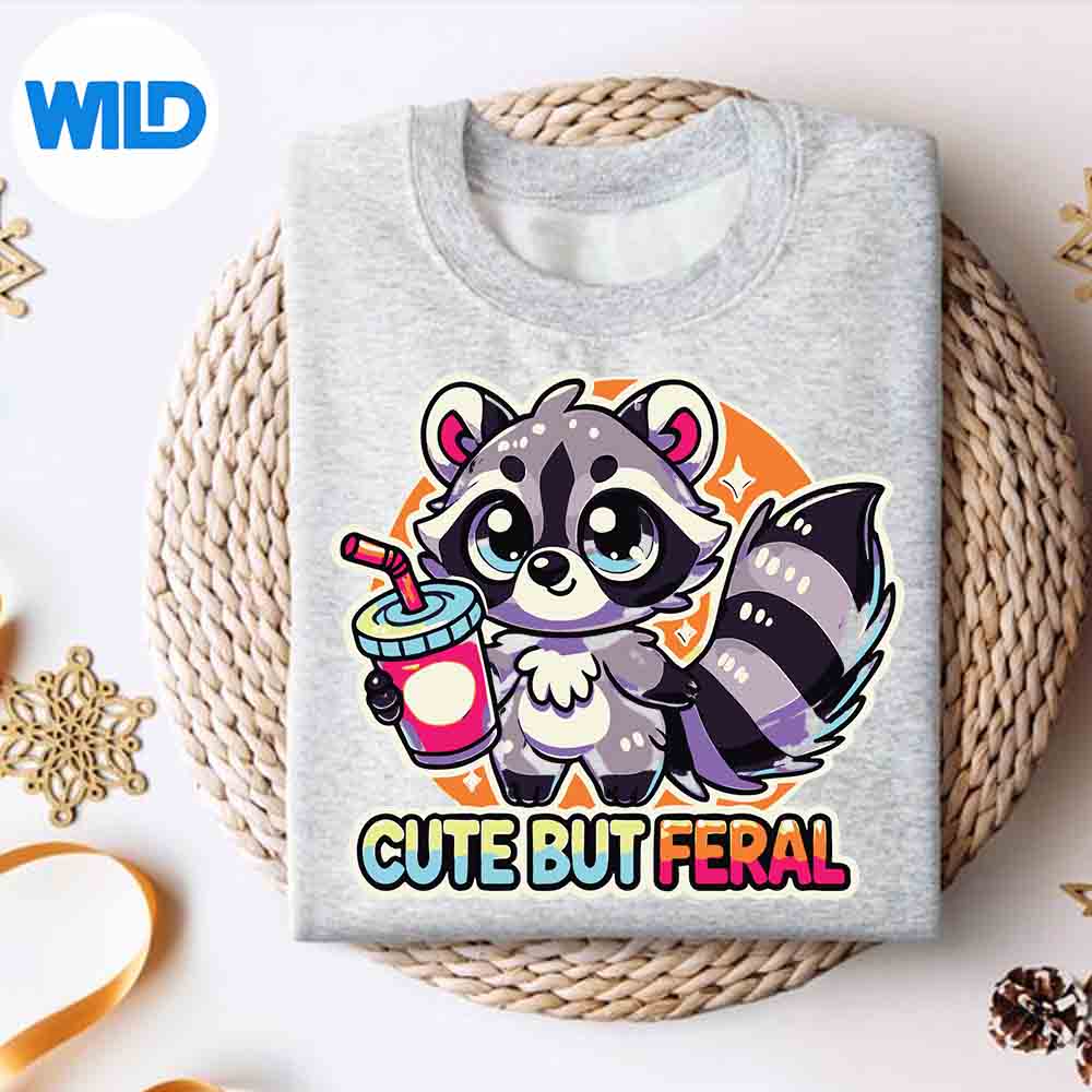 Cute But Feral Toddler Raccoon Cut File 2 Cute But Feral Toddler Raccoon Cut File - Image 2