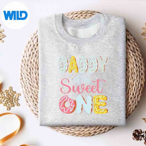 Daddy Of The Sweet One Dad Donuts Family Matching Party Design for Cricut 4 DaddyOfTheSweetOneDadDonutsFamilyMatchingPartysweater