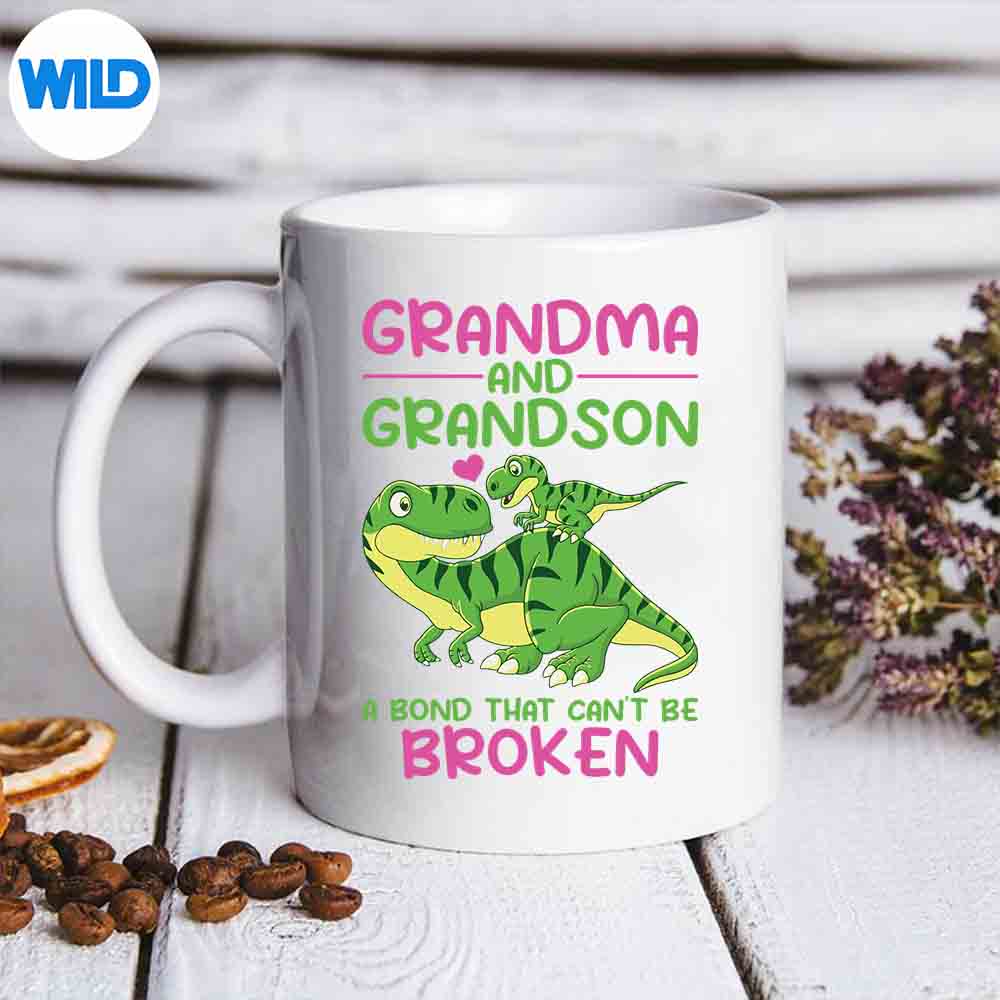 GrandmaAndGrandsonABondThatCantBeBrokenDinosaursmug