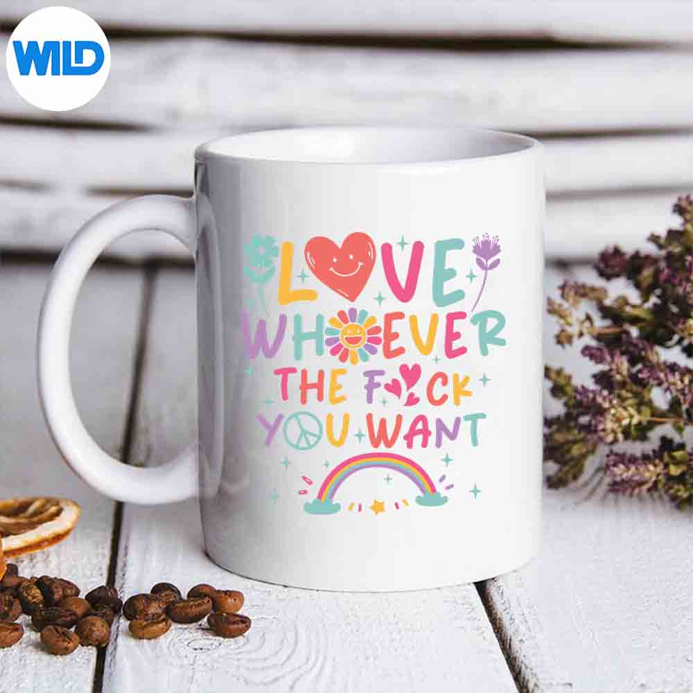 Groovy Love Whoever The F Ck You Want Bi Transgender Silhouette SVG PNG Cut File