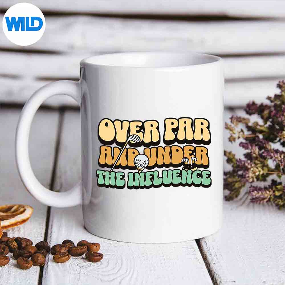 GroovyOverParUnderTheInfluenceGolfmug
