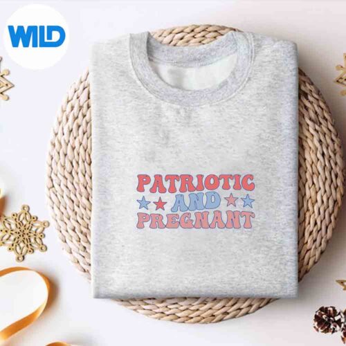 Groovy Patriotic And Pregnant 4th Of July Pregnancy Reveal SVG PNG Cut File 4 GroovyPatrioticAndPregnant4thOfJulyPregnancyRevealsweater