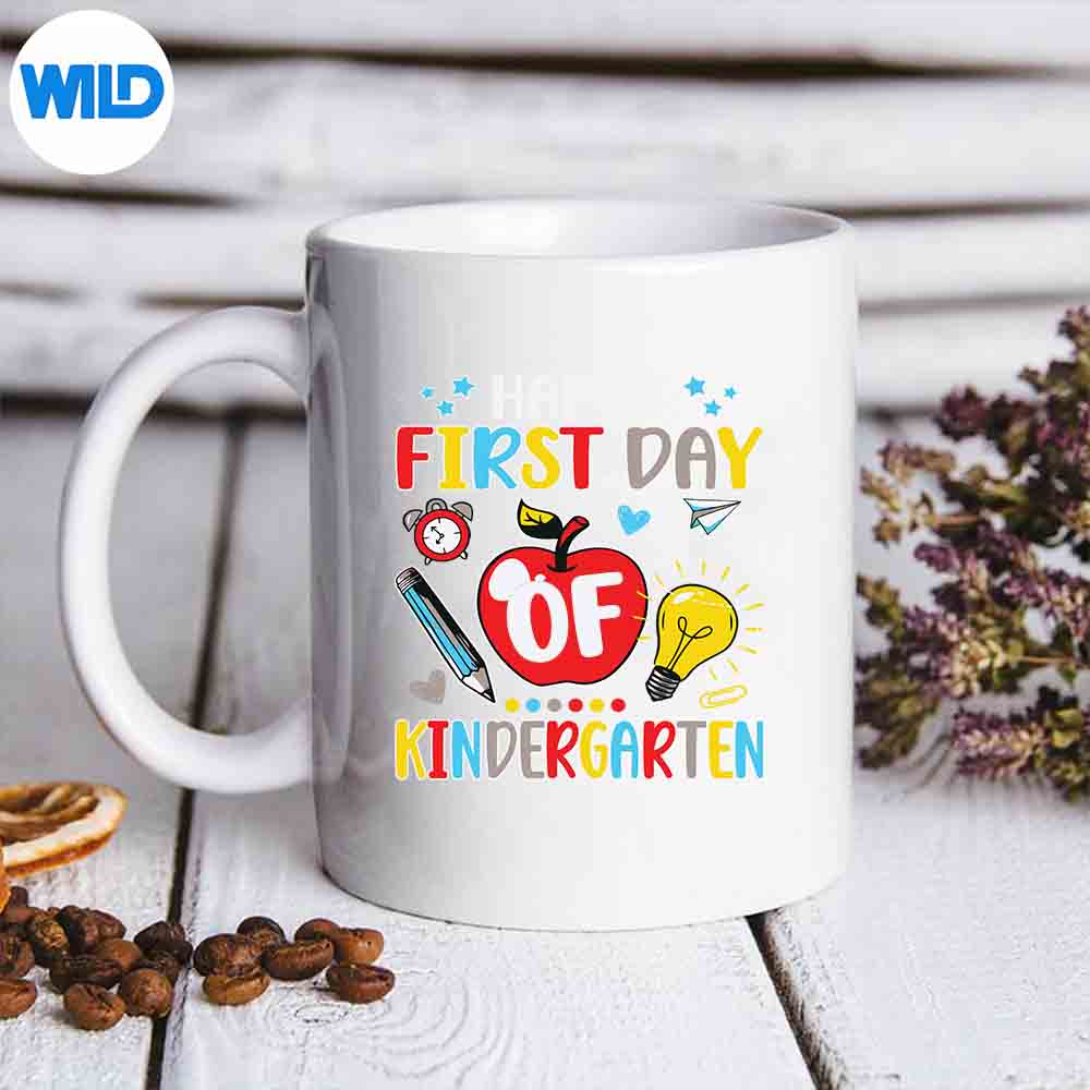 Happy Day Of Kindergarten Back To School Teacher Student SVG PNG